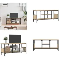 vidaXL Armoire TV Chêne Sonoma 100x35x45 cm Bois composite & Fer - Armoire TV - Meubles TV - Meubles TV