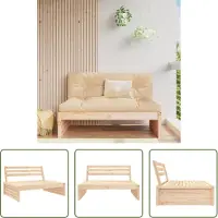 The Living Store Canapé central de jardin 120x80 cm pin massif