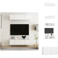 vidaXL Armoires TV 4 pcs. Blanc 60x30x30 cm Bois composite - Meubles TV