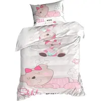 Sonstiges Housse d'oreiller pour enfants set d'oreillers 100 x 135 cm ourson rose