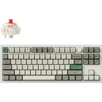 Keychron Q3 Max QMK/VIA Clavier mécanique sans fil, QWERTY US, Knob, Shell White / Gateron Jupiter Red Q3M-P1