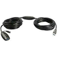 Lindy Rallonge de câble USB - - USB 3.0 - 15 m - Prend en charge 5Gbit/s - Noir