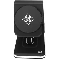 Avizar , station de charge MagSafe et chargeur sans fil pour les écouteurs Apple AirPods et la montre Apple Watch, couleur noire