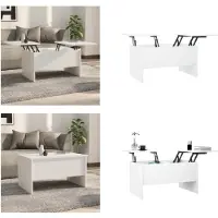 vidaXL Table basse blanche 80x50x42,5 cm Bois composite - Table basse - Tables basses - Table d'appoint - Table de salon