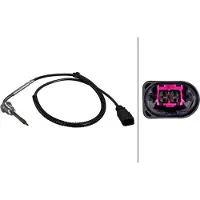 Hella Capteur de température des gaz d'échappement vissé 2 pôles 550 mm câble pour entre autres MAN TGE