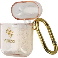 GUESS Gua2Ucg4Gd Airpods 1/2 Cover Złoty/Gold Glitter Collection
