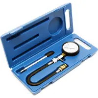 Wiltec Compressiomètre pour moteurs Essence Coffret de 3 pièces Kit Testeur de compression Outil de mesure