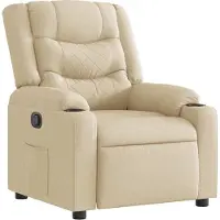 Syfax Fauteuil inclinable Crème Tissu