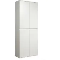 Ebuy24 Nevada armoire de rangement 4 portes, blanc.