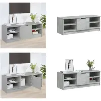vidaXL Armoire TV gris béton 102x35x36,5 cm Bois composite - Armoire TV - Meubles TV - Supports TV