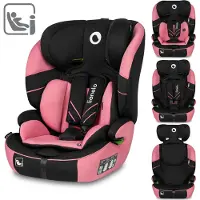 Lionelo Levi One i-Size siège auto, dernière norme de sécurité R129 i-Size, ajustement universel, s'adapte à toutes les voitures - rose