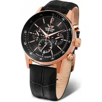 Vostok Montre pour homme EUROPE VK63-560B689 en noir classique.