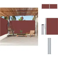 vidaXL Store latéral extensible Marron 200x600 cm - Parasols & Protection solaire