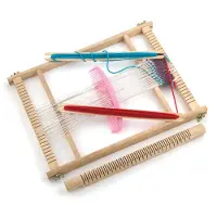 Vigatoys Viga Métier à tisser en bois Atelier de tissage Kit de tissage Montessori
