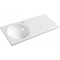 Sapho Juno - Lavabo 1000x150x470 mm, sans trop-plein, trou pour robinet à droite, blanc JU101
