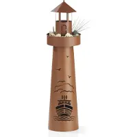 GARVIDA Colonne décorative LED Phare - 70 cm - marron