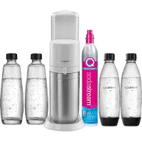 SodaStream Machine à gazéifier l'eau + 2 bouteilles + 1 cylindre + 2 carafes - - DUOBICB - duo