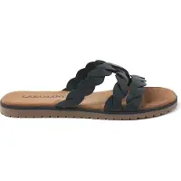 Lazamani : Sandales confortables pour femmes, modèle pantoufle, couleur noire, pour un usage quotidien