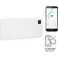 Klarstein Radiateur Electrique Smart à Faible Consommation d'Energie, 2500W Chauffage Electrique d'Intérieur avec Thermostat, Chauffage d'Appoint Portable avec Roulettes, Radiateurs Mural Silencieux