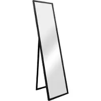 En.casa Miroir sur pied Giovinazzo 150x35 cm Miroir corps entier Cadre MDF rectangulaire Miroir d'habillage basculant inclinable Noir