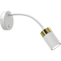 Mangel Applique murale JOKER blanc et or, 1xGU10x8W, métal, dim. : 42x10x10 cm, IP20, Milagro