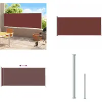 vidaXL Marquise latérale extensible 180x500 cm Marron - Marquises latérales - Marquises latérales - Terrasse protection solaire