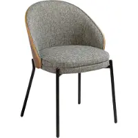 ANGEL CERDA SL Chaise en tissu gris et bois de noyer 4115