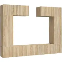 vidaXL Ensemble d'armoires TV 6 pièces en bois composite chêne Sonoma