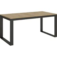 Itamoby Table Extensible 90X180/440 Cm Tecno Evolution Chêne Nature Structure Anthracite