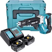 Makita Visseuse sans fil DFR 552 SFJ 18 V 25 - 55 mm Brushless + 2 batteries 3,0 Ah + chargeur + Makpac