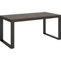Itamoby Table Extensible 90X180/440 Cm Tecno Evolution Noyer Structure Anthracite