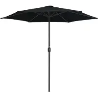 Syfax Parasol de jardin et mât en aluminium 270x246 cm Noir