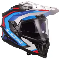 LS2 LS2MX701ExplorerCFrontierIIBlancBleu06CasqueAdventure Taille M