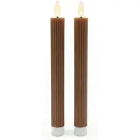 Relaxdays 2 bougies LED en cire (2x)