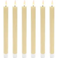 Relaxdays 6 bougies LED en cire (6x)
