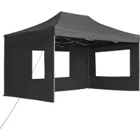 vidaXL Tente de réception pliable à parois Aluminium 4,5x3m Anthracite