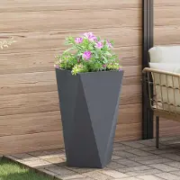 Prolenta Maison Exclusive - Bac à plantes anthracite 40 x 40 x 75 cm en acier