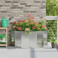 Prolenta Maison Exclusive - Bac à plantes argenté 120 x 60 x 50 cm Acier galvanisé