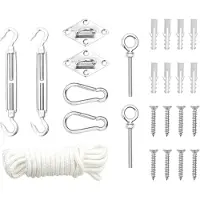 Prolenta Maison Exclusive - Jeu d'accessoires de voile d'ombrage 9 pcs Acier inoxydable