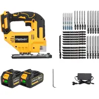 OEM Scie sauteuse, vitesse réglable, changement de lame sans outil, lot de 2 batteries