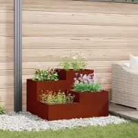 Prolenta Maison Exclusive - Pot de fleurs de jardin rouillé 80 x 80 x 60 cm Acier résistant aux intempéries