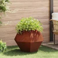 Prolenta Maison Exclusive - Jardinière en acier imitation rouille, 75 x 75 x 60 cm, résistante aux intempéries