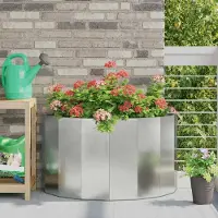 Prolenta Maison Exclusive - Bac à plantes argenté 90 x 45 x 50 cm Acier galvanisé