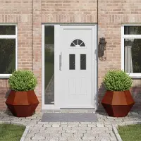 Prolenta Maison Exclusive - 2 jardinières rustiques, 75 x 75 x 60 cm, en acier résistant aux intempéries