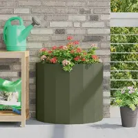 Prolenta Maison Exclusive - Bac à plantes vert olive 60 x 30 x 50 cm en acier