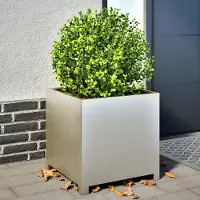 Prolenta Maison Exclusive - Bac à plantes 50x50x50 cm en acier inoxydable