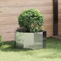Prolenta Maison Exclusive - Bac à plantes argenté 60 x 60 x 35 cm Acier galvanisé