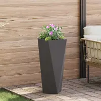 Prolenta Maison Exclusive - Bac à plantes noir 30 x 30 x 75 cm en acier