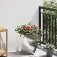 Prolenta Maison Exclusive - Bac à plantes argenté 40 x 40 x 40 cm en acier inoxydable