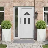 Prolenta Maison Exclusive - Jardinières, lot de 2, blanches, 50 x 50 x 75 cm, en acier